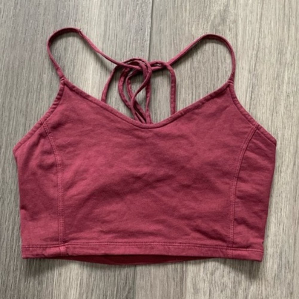 AE maroon crop top